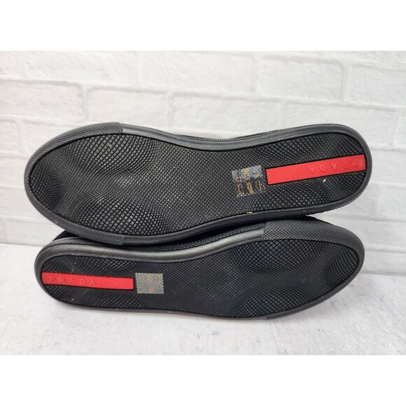 Prada Black Suede Lace Up Sneakers Women's Size 39 (US 8.5 - 9) With Dust Bag - Picture 10 of 11